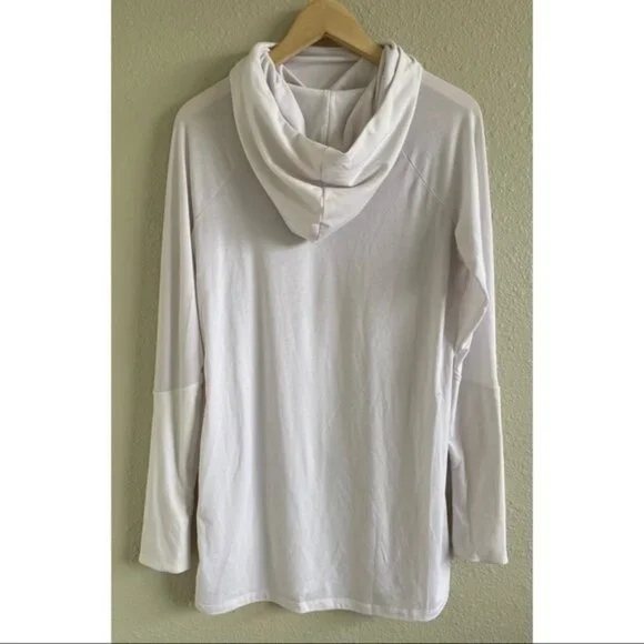 Athleta Essence Fitted Cowl Neck Tunic Hoodie Pullover Sz M - Picture 4 of 7